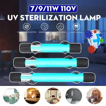 

110V Portable UV Disinfection Lamp 7W/9W/11W Sterilizing Lamp Bulbs For Home School Bluish Violet Ultraviolet Germicidal Lamp
