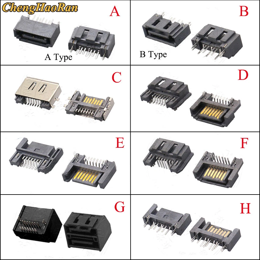 ChengHaoRan conector DIP recto para disco duro HDD, tipo A B de 7 pines, 90/180 grados, 1 unidad|Conectores| - AliExpress