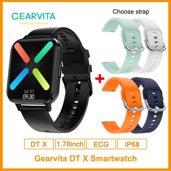 

NO.1 DT X SmartWatch DTX IP68 Waterproof 1.78inch Colorful Screen ECG Heart Rate Sleep Monitor VS DT35 P8 Pro Smart Watch Men
