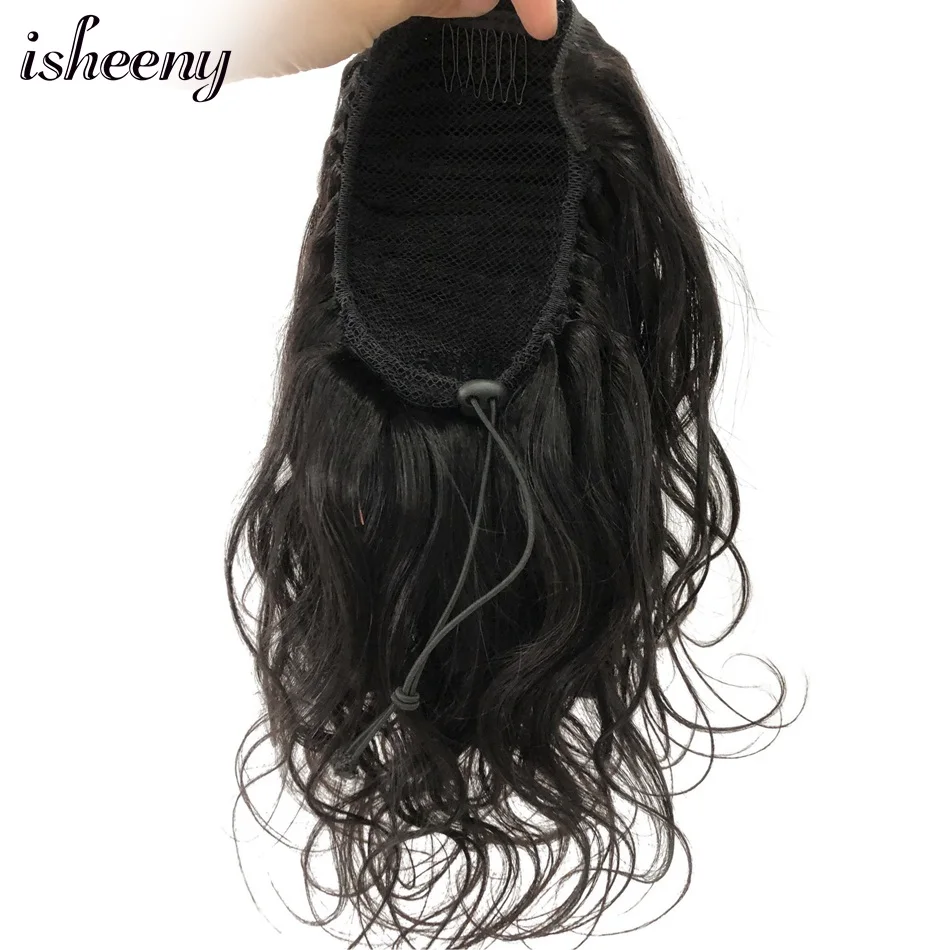 Isheeny афро кудрявые вьющиеся конский хвост для наращивания клип Ins 8 " 18"