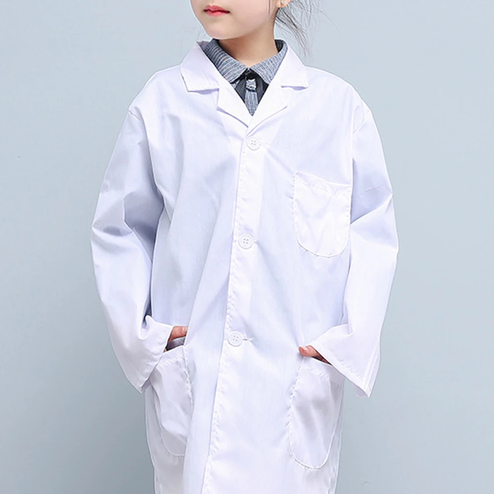 Bata de laboratorio blanca para niños, almacén para niños y niñas, ropa de uniforme de médico Ropa de Trabajo y técnico de Hospital