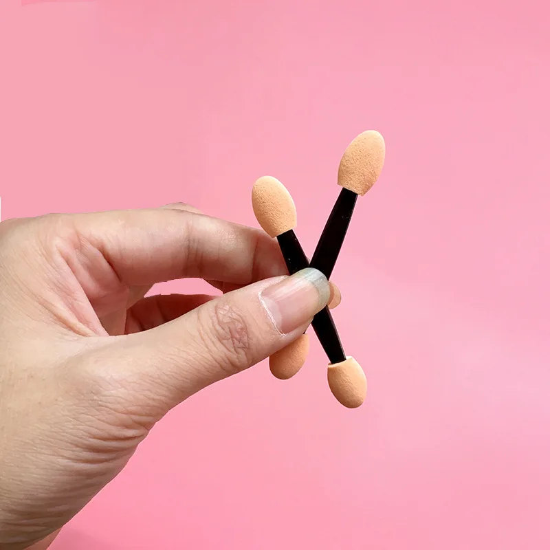 Fashion Disposable Eyeshadow Brushes Make up Dual Sided Sponge Nylon Sets Eye Shadow Brushes For Cosmetic 4
