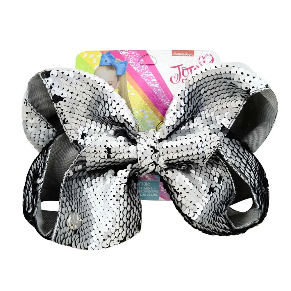 

JOJO Europe And America 8-Inch Double-Sided-Flipping Sequin Children Bow Card Barrettes Scale Hair Accessories 868-j