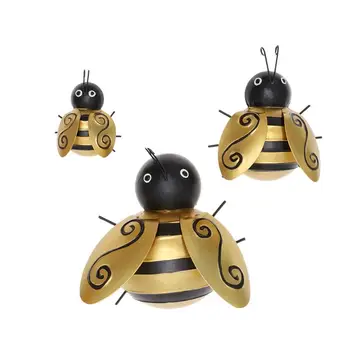 

3Pcs Rustic Creative Bee Shaped Wall Ornament Porch Wall Decoration for Coffee Bar Shop