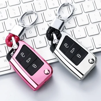 

Key Cover Bag For Volkswagen Tiguan L Golf 7 Portsvan Lamando Teramont Magotan Lavida Touareg CC Tiguan Mk3 Car Remote Key Case