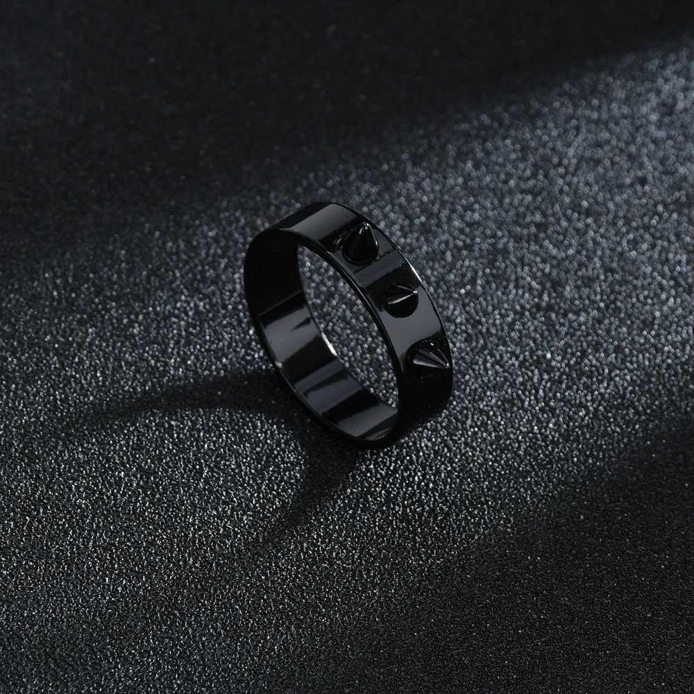 Self-defense Stainless Steel Punk Style Men's and Women's Thorn Ring Student Rings stainless steel ring