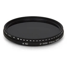 Nova chegada fader nd variável filtro nd2 ajustável para nd400 densidade neutra para lente da câmera