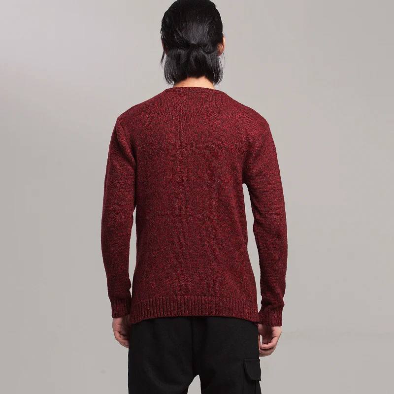 Chinese Dragon 2019 Style Fashion Men Sweater Streetwear Casual Clothes Knitted Pullovers For Autumn Winter