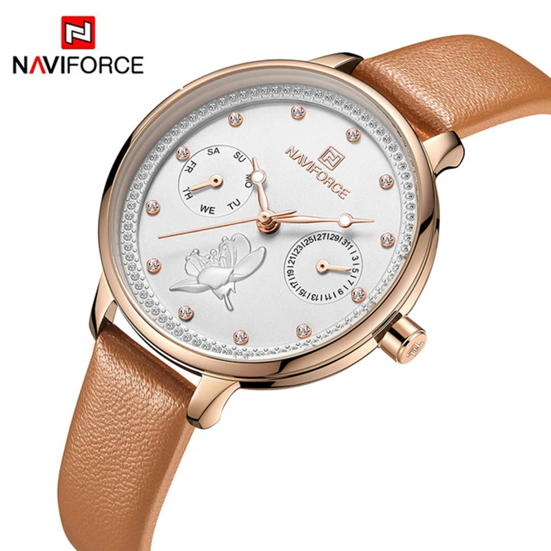 

Naviforce Watches Women Quartz Lady Women's Wrist Watches Casual Fashion Ladies Gift Date Week Clock Wristwatch relogio feminino