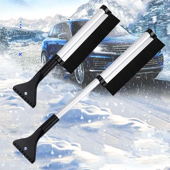 

2Pcs Car Retractable Snow Shovel Ice Scraper Snow Removal Snow Brush Shovel Removal Tool