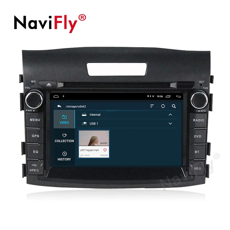 Excellent Navifly Android 9.1 car multimedia dvd player for Honda CRV CAR GPS navigation Radio Tape Recorder Stereo Map RAM 2G ROM 32G BT 3