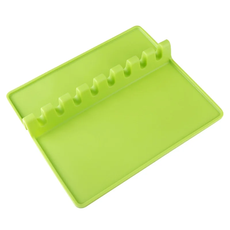 Kitchen Utensils Silicone Spoon Kitchen Spatula Holder Heat Resistant Utensil Silicone Spoon Pad 1