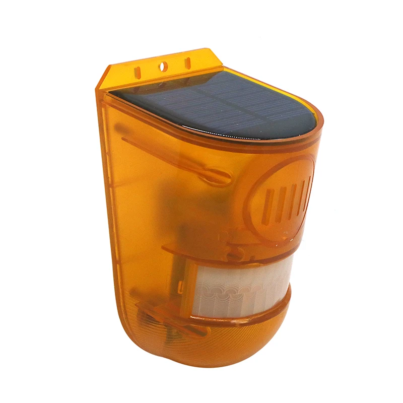 

SZYOUMY Orange Shell Solar Alarm Lamp Warning Sound 6leds Red Light IP65 Motion Sensor Caution Lights For Secret Place Wall