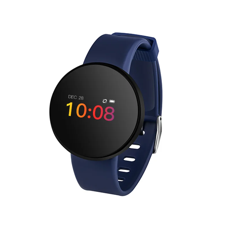 Смарт-часы Шагомер Спорт фитнес монитор сердечного ритма кровяное давление трекер Smartwatch беспроводные устройства для IOS Android - Цвет: blue