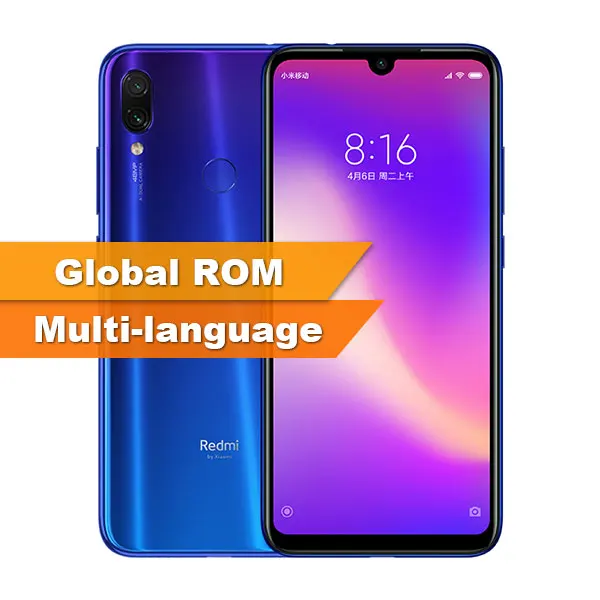 Blue Global ROM Глобальный Встроенная память Xiaomi Redmi Note 7 Pro 6 ГБ 128 Гб Смартфон Snapdragon 675 Octa Core 4000 мАч 6,3 в форме капли с Экран 48+ 13 Мп - Цвет: Blue Global ROM