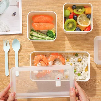 

3PCS PP Microwave Oven Heating Lunch Box for Office Worker Student Children's Bento Box Leakproof Lunch Box Set with Lid Seal