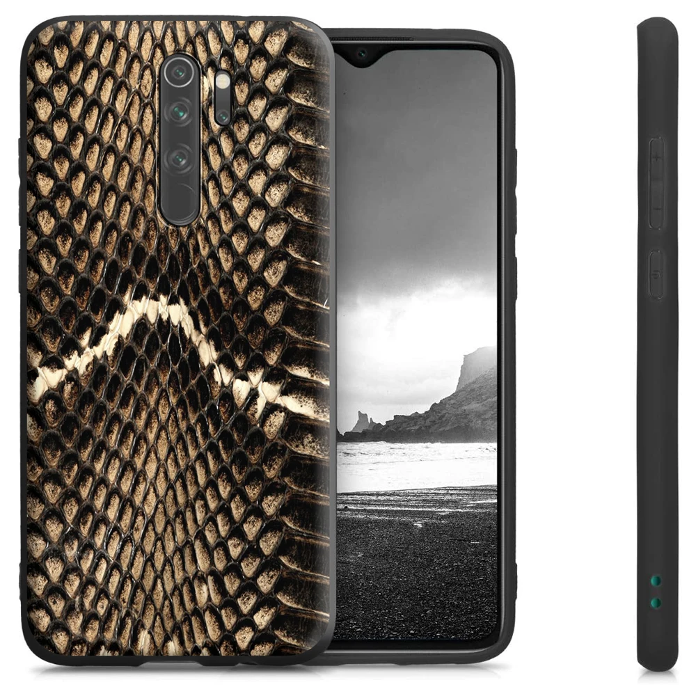 Кожа со змеиным принтом силиконовый чехол для Xiaomi Redmi Note 9 9S Max мы собрали воедино