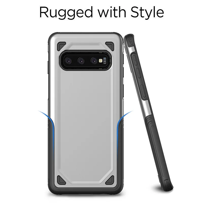 100 шт военный противоударный двухслойный чехол для samsung S10 E 5G S9 S8 Plus Note 10 10+ 9 8 прочный защитный чехол Hybird