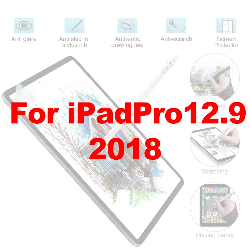 Бумажная Защитная пленка для экрана для iPad 9,7 Pro 11 12,9 10,5 дюймов Air 3 Mini 5 4 Mini5 матовая пленка с антибликовым покрытием, Новинка - Цвет: For Pro 12.9 2018