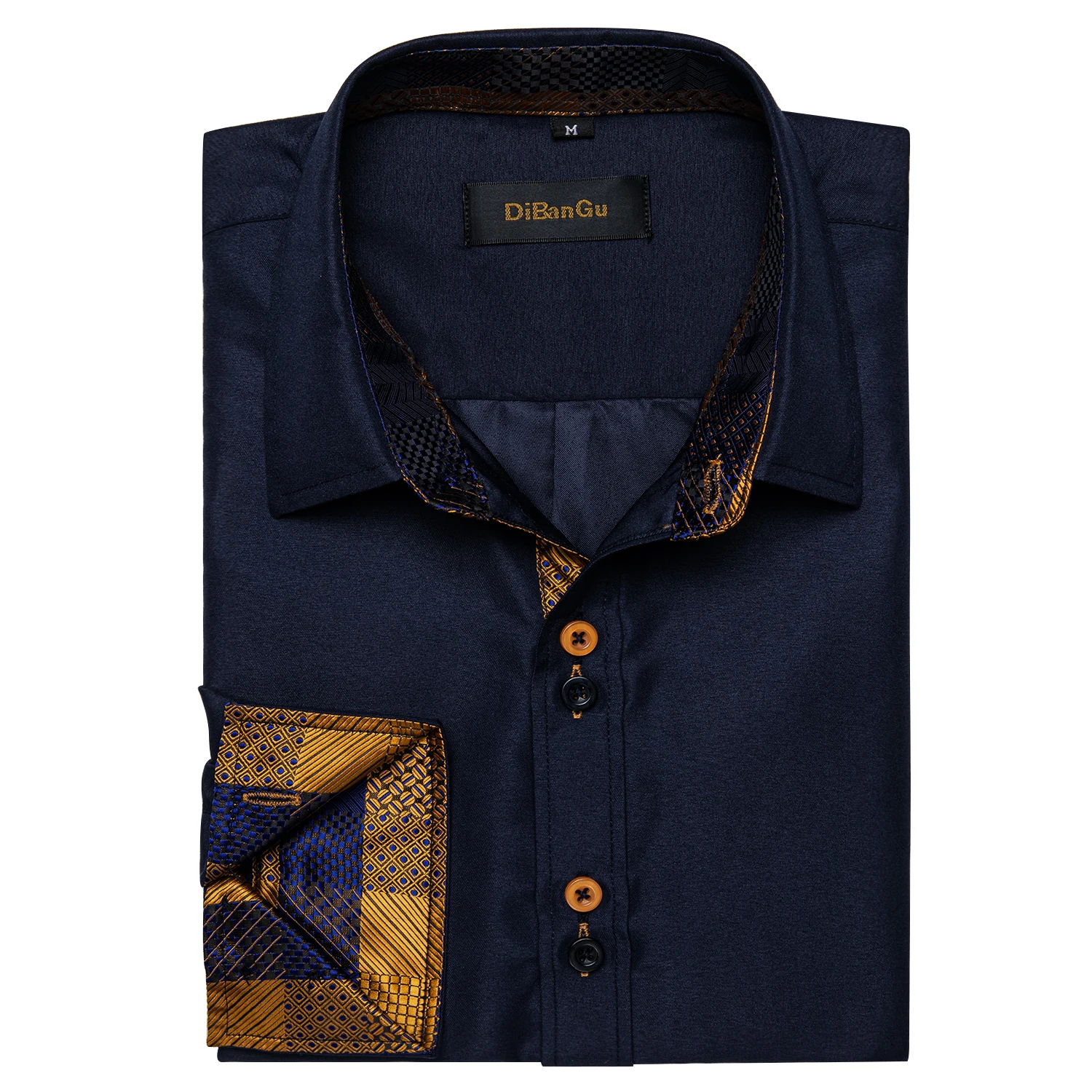 Spring Autumn Men's Shirt Long Sleeve Cotton Paisley Button-down Collar Casual Black Shirt For Men
