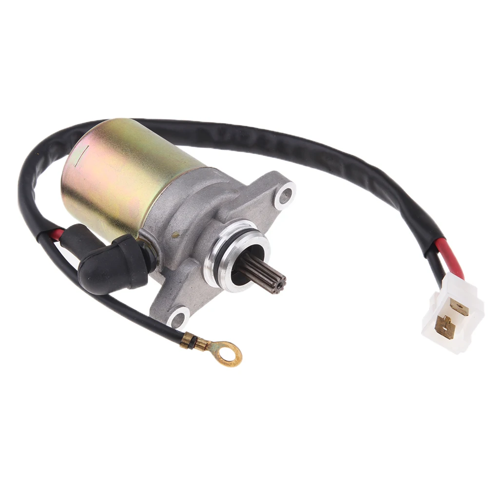 9 Tooth  Starter Motor W/ Cable for 2 Stroke 49cc / 50cc Jog Engines
