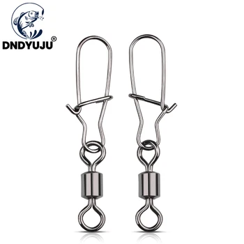 SPECIAL OFFER ❤️ DNDYUJU 50PCS 2/0# 1/0# 1#-12# Stainless Steel Fishing Connector Pin Bearing Rolling Swivel Snap Pins Fishing Tackle Accessories - discount item 40% OFF Sports & Entertainment
