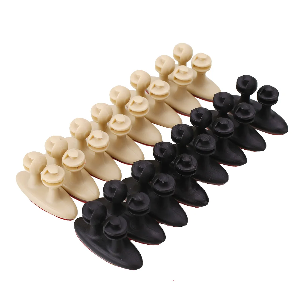 8Pcs Car Vehicle Wire Cord Cable Holder Clips Fixer Organizer Adhesive