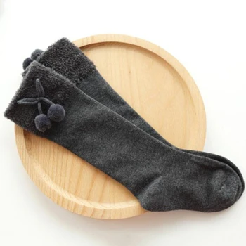 

Princess Long Socks Children Cute Socks For Kids Breathable Socks Soft Feather Ball Mid Tube Socks For Childern