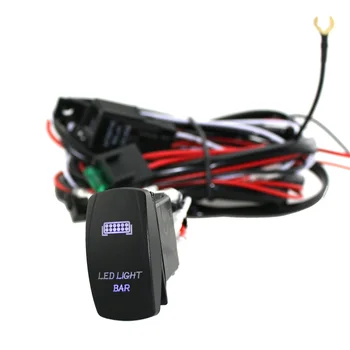 

12V On/Off 5 Pins Rear Light Rocker Switch Kit With Relay Wiring Harness