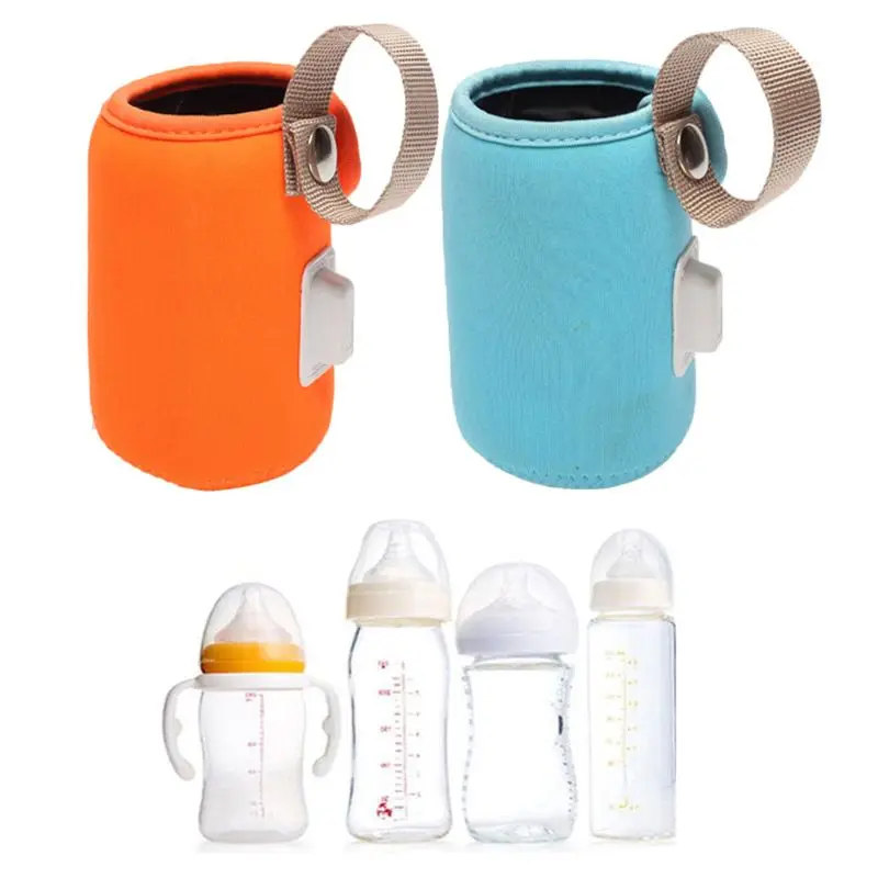 

USB Baby Bottle Heating Cover Anti-scalding Anti-slip Insulation Bag Car Portable Milk Warmer D0AF