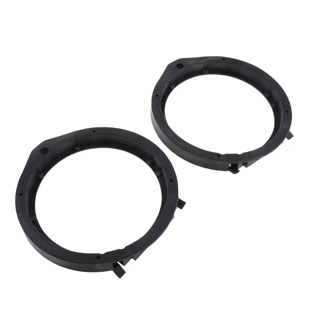 2x 6.5inch Black Speaker Spacers Bracket for Honda Civic Fit CITY speaker mounting spacer rings