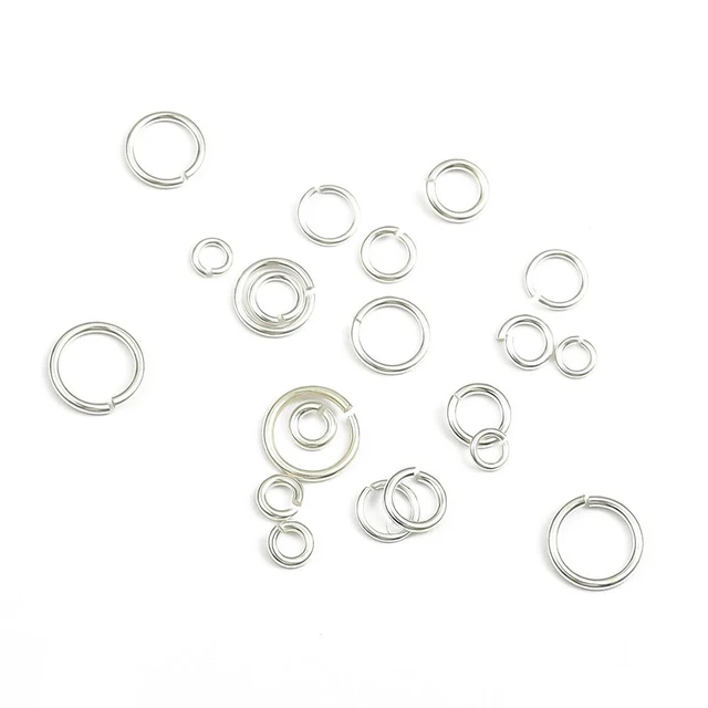 Wholesale 20pcs/lot 3 4 5 6 mm 925 Sterling Silver Jump Rings Split Rings  Connectors