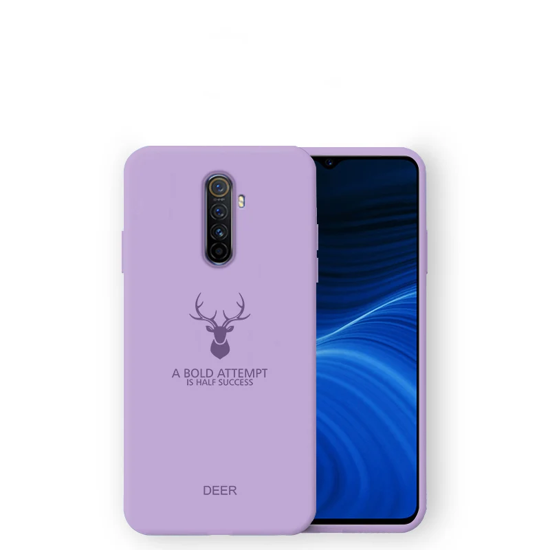 Противоударный чехол-накладка для OPPO Reno Ace Realme X2 pro из мягкого силикона и термополиуретана - Цвет: light purple