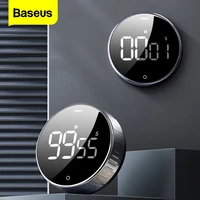 Baseus-Temporizador led digital para cocina, cronómetro para ducha, estudio, despertador, cocina electrónica magnética, temporizador de tiempo cuenta atrás