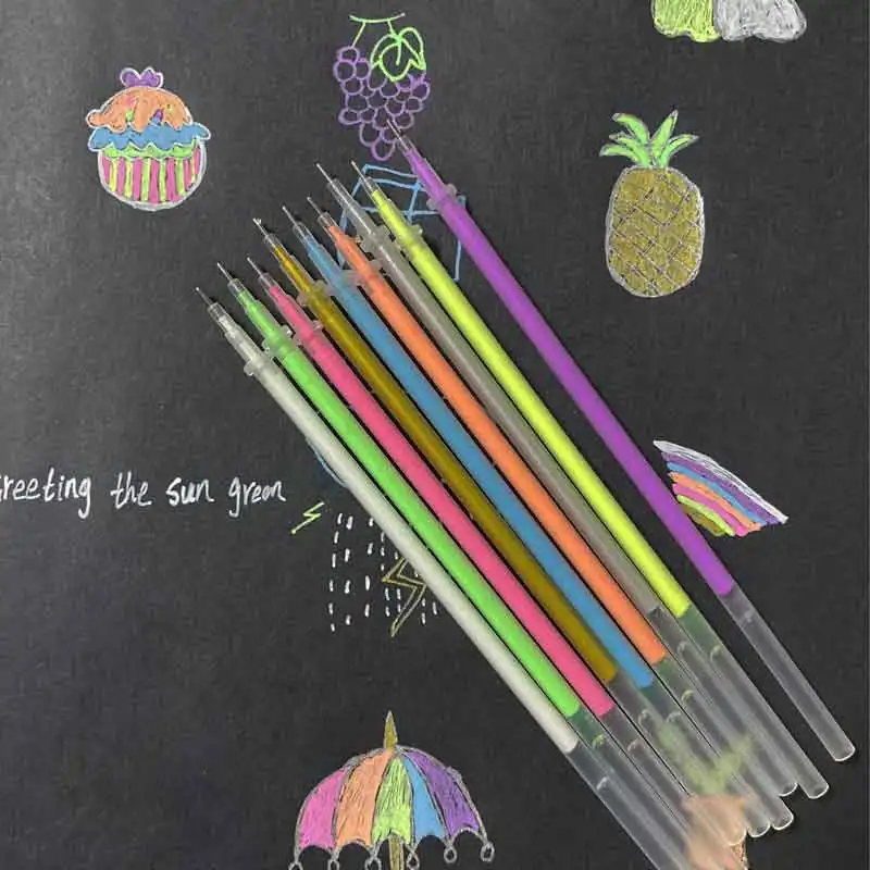 21 Teile/los Weiß Gel Stift Fotoalbum 0,5mm Farbe tinte Stift Schreibwaren Büro Schule Lernen Nette Scrapbooking Stift Geschenk für Kinder – Detail 5