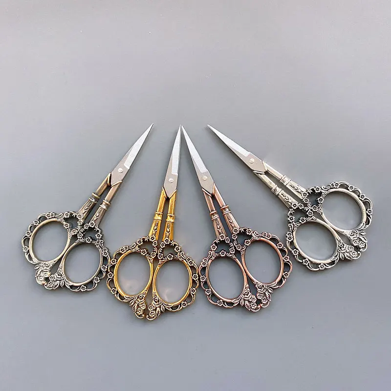 2pcs Vintage Stainless Steel Cuticle Precision Embroidery Scissors