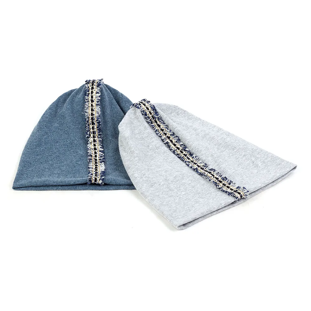 New Fashion Women Colorful Ribbon Slouchy Hat Casual Loose Hip hop Ladies Thin Cotton Bonnet Hats Cap For Female Skullies