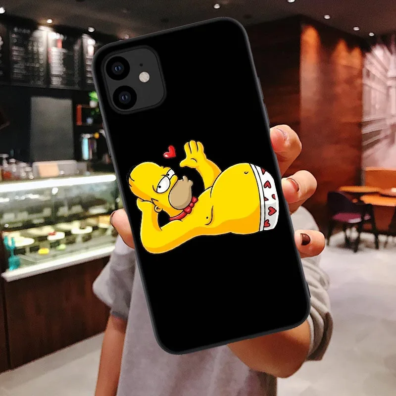 Гомер J. Симпсон силиконовый чехол для мобильного телефона чехлы iPhone 11 pro 6 6s 7 8 plus X