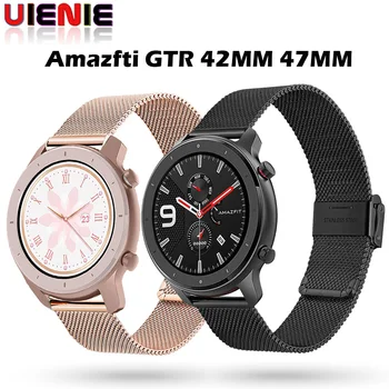 

Milan band For Xiaomi Huami Amazfit GTR 47MM Strap Smart Watch stainless steel Wrist belt Bracelet for amazfit gtr 42mm correa