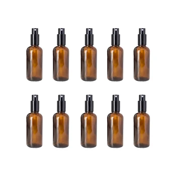 

5/10Pcs Empty Cosmetics Bottle Container Perfume Spray Bottle Liquid Subpackaging Bottle Glass Sprayer Brown (15/20/30/50/100ml)