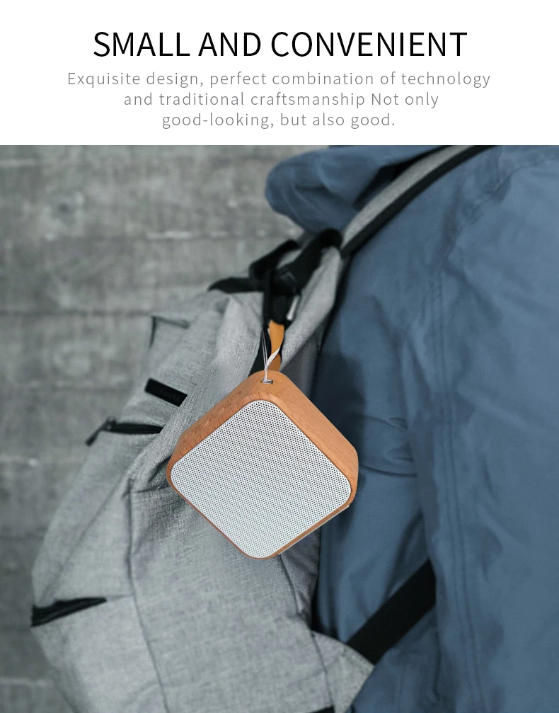 A70 Wood Grain Portable Wireless Speaker Vintage Mini Bluetooth Loudspeaker With Mic Support TF Card FM Radio For Mobile Phone
