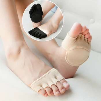 

Five-finger Socks Women Socks Invisible Female Summer Cotton High-heeled Short Half Palm Shallow Port On-slip Open Toe Socks