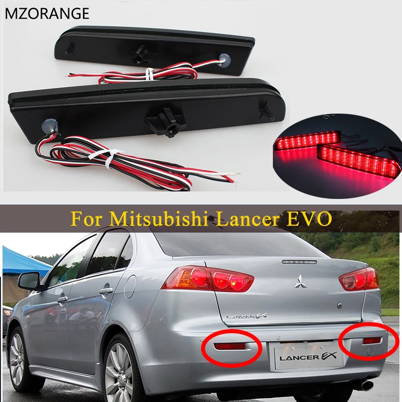 

Led Rear Bumper Reflector light For Mitsubishi Lancer EVO 2008-2014 Evolution X CZ4A Outlander Sport RVR ASX Tail Brake lamp