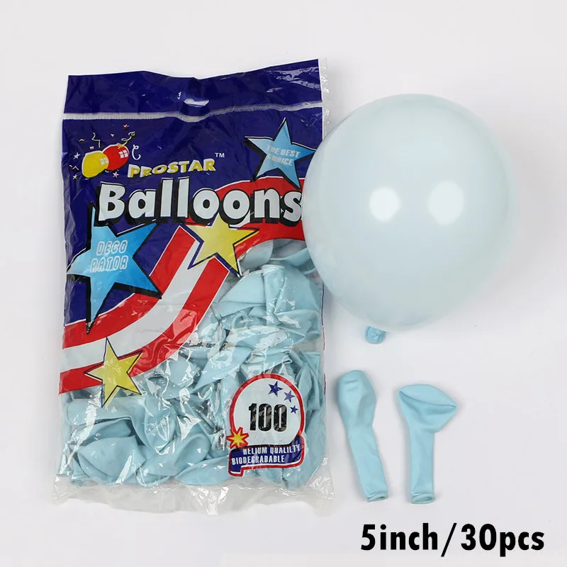 30pcs as the picture 30 шт. макароны баллоны пастельные вечерние воздушные шарики в виде леденцов 1-й 2-й 3й День Рождения украшения девочка мальчик ребенок душ свадьба Golobos - Цвет: 30pcs as the picture