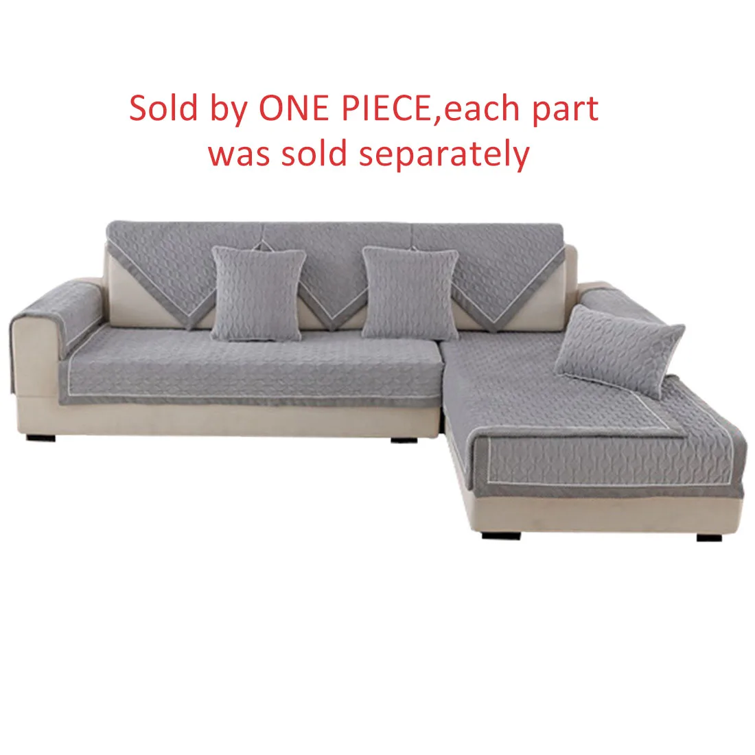 Бархатный Чехол для дивана, съемный коврик для собаки, Мягкий моющийся подлокотник, чехол для дивана, теплое кресло, мебель, протектор - Цвет: Grey