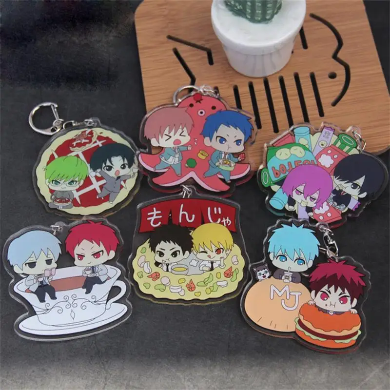 

Japan Anime Kuroko no Basket Kuroko's Basketball Cosplay Kuroko Tetsuya Acrylic Keychain Figure Model Pendant Keyring Xmas Gift