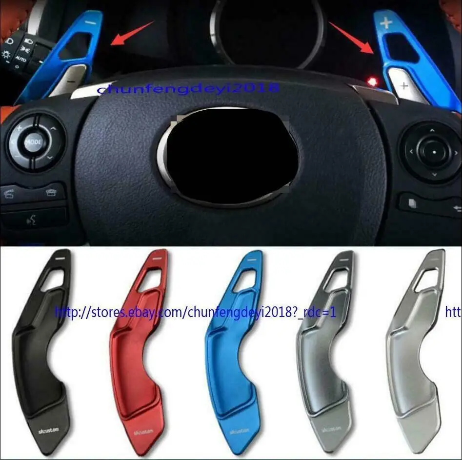 Car modification Car accessories 2PCS Steering Wheel Aluminum Shift Paddle Shifter Extension For Lexus NX IS RC RCF