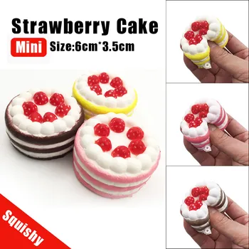 

Mini Strawberry Cake Squishy Slow Rising Cream Scented Decompression Cure Toy Relief Anti-stress Toys Kawaii For Children adults