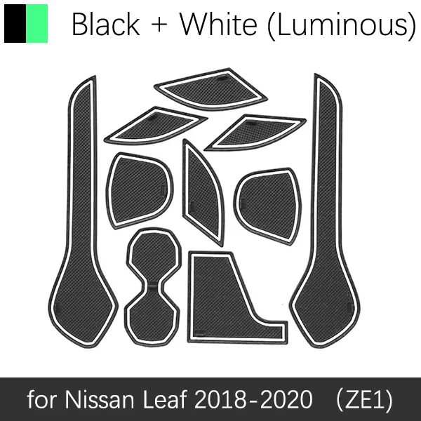Противогрязный коврик для Nissan Leaf ZE1, аксессуары, дверной паз, слот для ворот, Противоскользящий коврик, Автомобильный интерьер, гелевая накладка