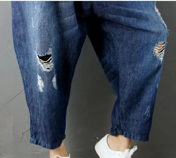 Женские Мешковатые Джинсовые штаны с заниженным шаговым швом камуфляжные Лоскутные широкие джинсы хип-хоп ковбойские шаровары брюки бойфренд шаровары джоггеры